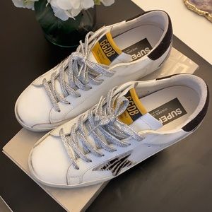 Golden Goose Superstar Zebra Suede low-top sneakers